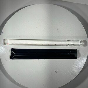 Vintage Bausch & Lomb Acrylic Magnifying Magnifier Measuring Ruler with Case 12”